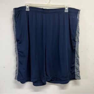Eastbay Evapor Men’s 3XL Navy Blue Gray Stripe Basketball Shorts Pockets
